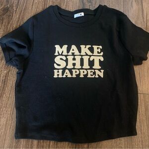Garage Black Kids T-Shirt with Bold Gold Print